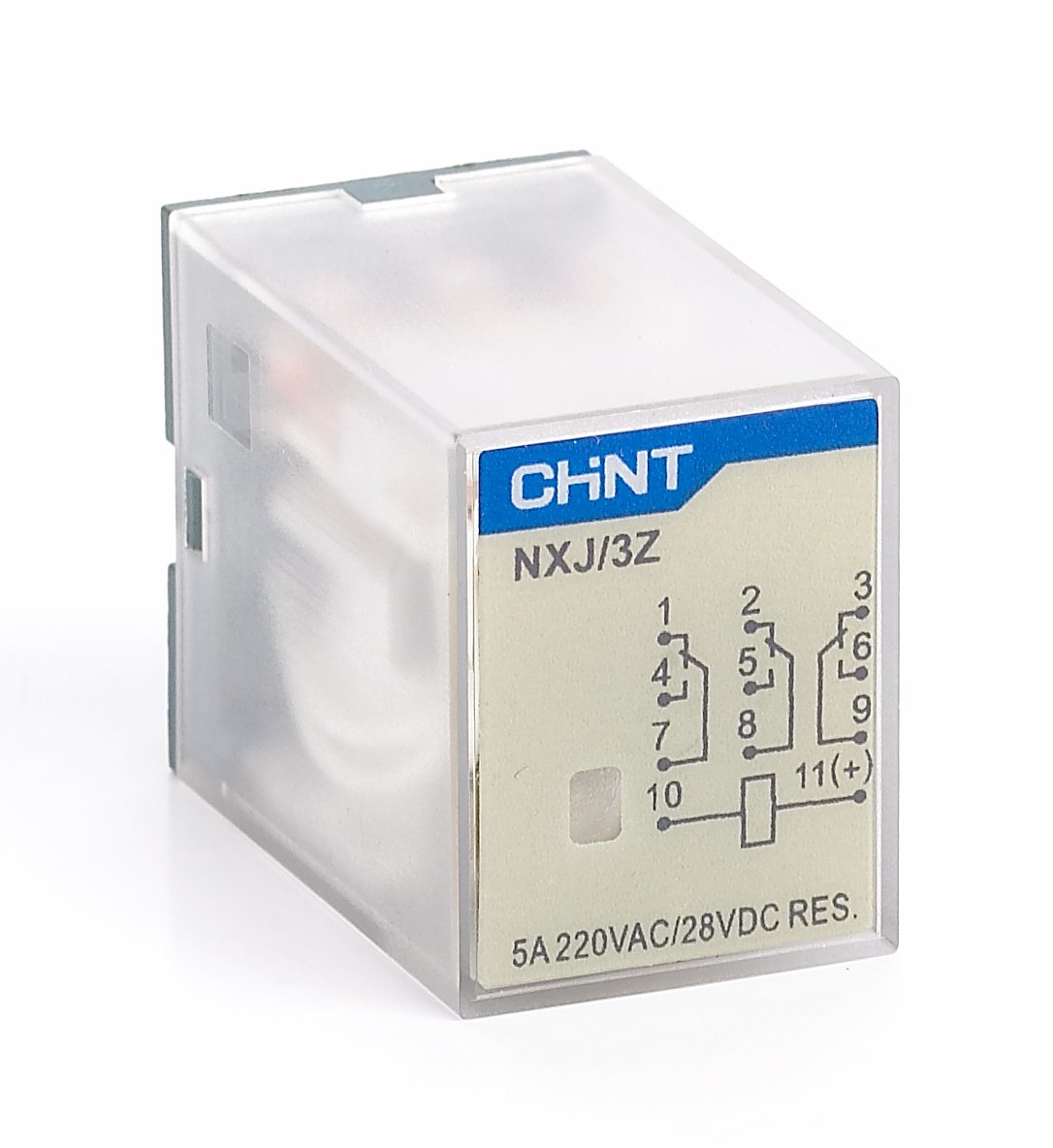 CHINT RELA NXJ/2Z ریلەی 8 قاچ چەنت 220V AC